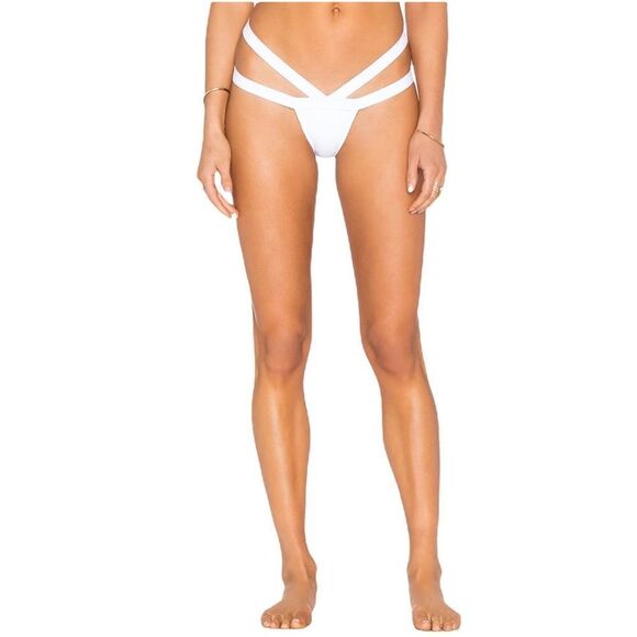 NWT Minimale Animale Banded Ribbed Brief in White Sea Salt Size XS (US 0-2) - Picture 4 of 6